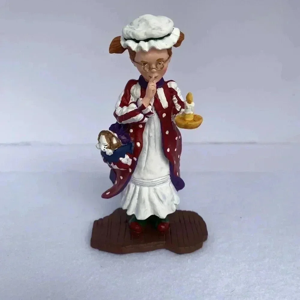 Dept 56 All Through The House Mary Jo Girl Resin Figurine 5.5in Red Christmas